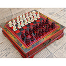High-end Vintage Chinese Terracotta Warriors Chess Board Games Set Gift for Friends Family