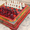 High-end Vintage Chinese Terracotta Warriors Chess Board Games Set Gift for Friends Family