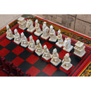 High-end Vintage Chinese Terracotta Warriors Chess Board Games Set Gift for Friends Family