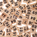 Pack of 100 Wooden Number Tiles 1-100 Black Number Cube Blocks for Wedding Party Decoration
