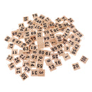 Pack of 100 Wooden Number Tiles 1-100 Black Number Cube Blocks for Wedding Party Decoration