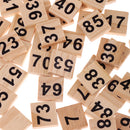 Pack of 100 Wooden Number Tiles 1-100 Black Number Cube Blocks for Wedding Party Decoration