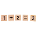 Pack of 100 Wooden Numbers&Symbols Tiles Wood Crafts for Board Game Fun Toy Gift