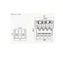 Black Bass Replacement Bridge Nut Set for Headless Electric Bass Accessory 3.81 x 3.76inch