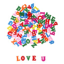 100 Pack DIY Wooden Alphabet Letters Wood Crafts for Children Kids Educational Toys