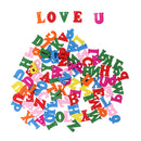 100 Pack DIY Wooden Alphabet Letters Wood Crafts for Children Kids Educational Toys