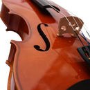 Maple Viola with Case String Bow Shoulder Rest Pad Resin Cleaning Cloth Set