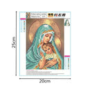 DIY Madonna Figure 5D Diamond Embroidery Cross Stitch Home Decor Art Crafts 20x25cm