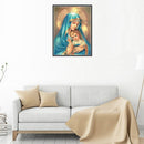 DIY Madonna Figure 5D Diamond Embroidery Cross Stitch Home Decor Art Crafts 20x25cm