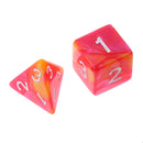 7PCS Polyhedral Dice 16mm D20 D12 D10 D8 D6 D4 for Dungeons & Dragons Table Games Red Orange
