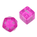 7PCS Polyhedral Dice 16mm D20 D12 D10 D8 D6 D4 for Dungeons & Dragons Board Games Clear Rose