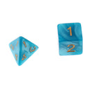 7PCS Polyhedral Dice 16mm D20 D12 D10 D8 D6 D4 for Dungeons & Dragons Table Games Blue Green