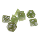7PCS Polyhedral Dice 16mm D20 D12 D10 D8 D6 D4 for Dungeons & Dragons Table Games Green
