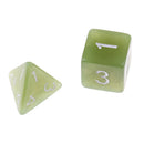 7PCS Polyhedral Dice 16mm D20 D12 D10 D8 D6 D4 for Dungeons & Dragons Table Games Green