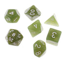7PCS Polyhedral Dice 16mm D20 D12 D10 D8 D6 D4 for Dungeons & Dragons Table Games Green