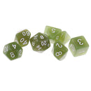 7PCS Polyhedral Dice 16mm D20 D12 D10 D8 D6 D4 for Dungeons & Dragons Table Games Green