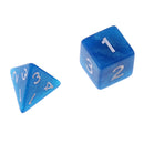 7PCS Polyhedral Dice 16mm D20 D12 D10 D8 D6 D4 for Dungeons & Dragons Table Games Blue