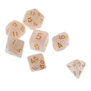 7PCS Polyhedral Dice 16mm D20 D12 D10 D8 D6 D4 for Dungeons & Dragons Table Games White