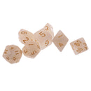 7PCS Polyhedral Dice 16mm D20 D12 D10 D8 D6 D4 for Dungeons & Dragons Table Games White