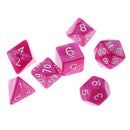 7PCS Polyhedral Dice 16mm D20 D12 D10 D8 D6 D4 for Dungeons & Dragons Table Games Rose