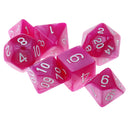 7PCS Polyhedral Dice 16mm D20 D12 D10 D8 D6 D4 for Dungeons & Dragons Table Games Rose