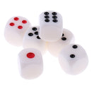 6Pcs/set 16mm D6 6-Sided Opaque Single Betting Blind Dices Board Game Supply