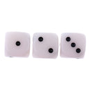 10PCS Six Sided D6 Dice Acrylic Spot Dice D6 RPG Playing Toy Game 15mm White