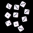 10PCS Six Sided D6 Dice Acrylic Spot Dice D6 RPG Playing Toy Game 15mm White