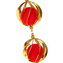 Chinese Red 3 Lanterns to Attract Wealth Health Success Lucky for Home Decoration