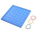 Plastic Nail Plate Boards Puzzle Game Mathematics Nailboard For Kids Math Geometry Toy Gifts Blue