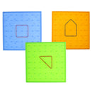 Plastic Nail Plate Boards Puzzle Game Mathematics Nailboard For Kids Math Geometry Toy Gifts Blue