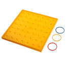 Plastic Nail Plate Boards Puzzle Game Mathematics Nailboard For Kids Math Geometry Toy Gifts Yellow
