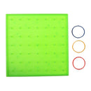 Plastic Nail Plate Boards Puzzle Game Mathematics Nailboard For Kids Math Geometry Toy Gifts Green