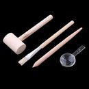 1 Set Natural Stone Dig Out Unearth Discover Toy with Digging Tools Brush Magnifying Glass