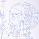Silk Ribbon Embroidery Kit Elegant Lady Wall Home Decor Handmade Cross Stitch 50x60cm