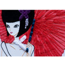 Silk Ribbon Embroidery Kit Elegant Lady Wall Home Decor Handmade Cross Stitch 50x60cm