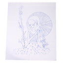 Silk Ribbon Embroidery Kit Elegant Lady Wall Home Decor Handmade Cross Stitch 50x60cm