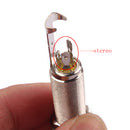 GT223 Brass Threaded Cylinder Style Guitar End Pin Stereo Jack Socket for Guitar Bass Mandolin