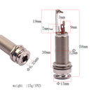 GT223 Brass Threaded Cylinder Style Guitar End Pin Stereo Jack Socket for Guitar Bass Mandolin