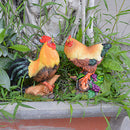 2Pcs Creative Resin Animal Model Chicken Figures For Fairy Garden Decor DIY
