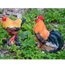 2Pcs Creative Resin Animal Model Chicken Figures For Fairy Garden Decor DIY
