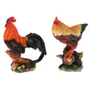 2Pcs Creative Resin Animal Model Chicken Figures For Fairy Garden Decor DIY