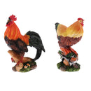 2Pcs Creative Resin Animal Model Chicken Figures For Fairy Garden Decor DIY