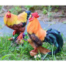 2Pcs Creative Resin Animal Model Chicken Figures For Fairy Garden Decor DIY