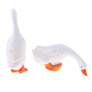 2Pcs Realistic Resin Ducks Figurine Model Statues Lawn Sculpture for Decors