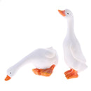 2Pcs Realistic Resin Ducks Figurine Model Statues Lawn Sculpture for Decors