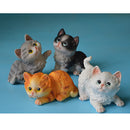 4Pcs Decorative Resin Cat Models Figure Sculpture for Home Garden Ornaments