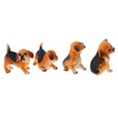 4Pcs Decorative Resin Dog Models Figure Sculpture for Home Garden Ornaments