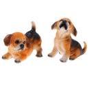 4Pcs Decorative Resin Dog Models Figure Sculpture for Home Garden Ornaments