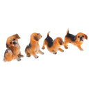 4Pcs Decorative Resin Dog Models Figure Sculpture for Home Garden Ornaments